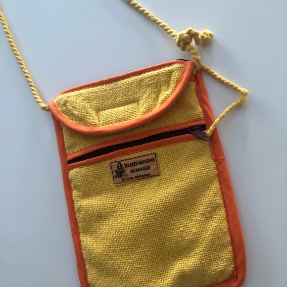 DOPAMINE Rare Yellow and Orange Colorblock Crossbody Bag Purse- EUC- Playful - Picture 6 of 7